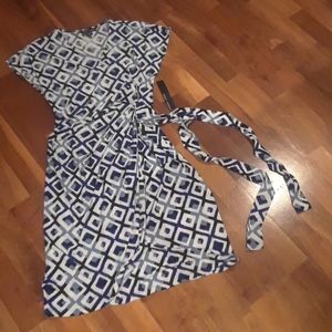 Maggy London print faux wrap dress